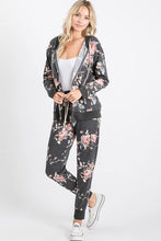 Load image into Gallery viewer, Floral Print Jogger Set - Hoodie and Pants
