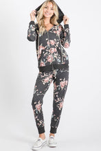 Load image into Gallery viewer, Floral Print Jogger Set - Hoodie and Pants
